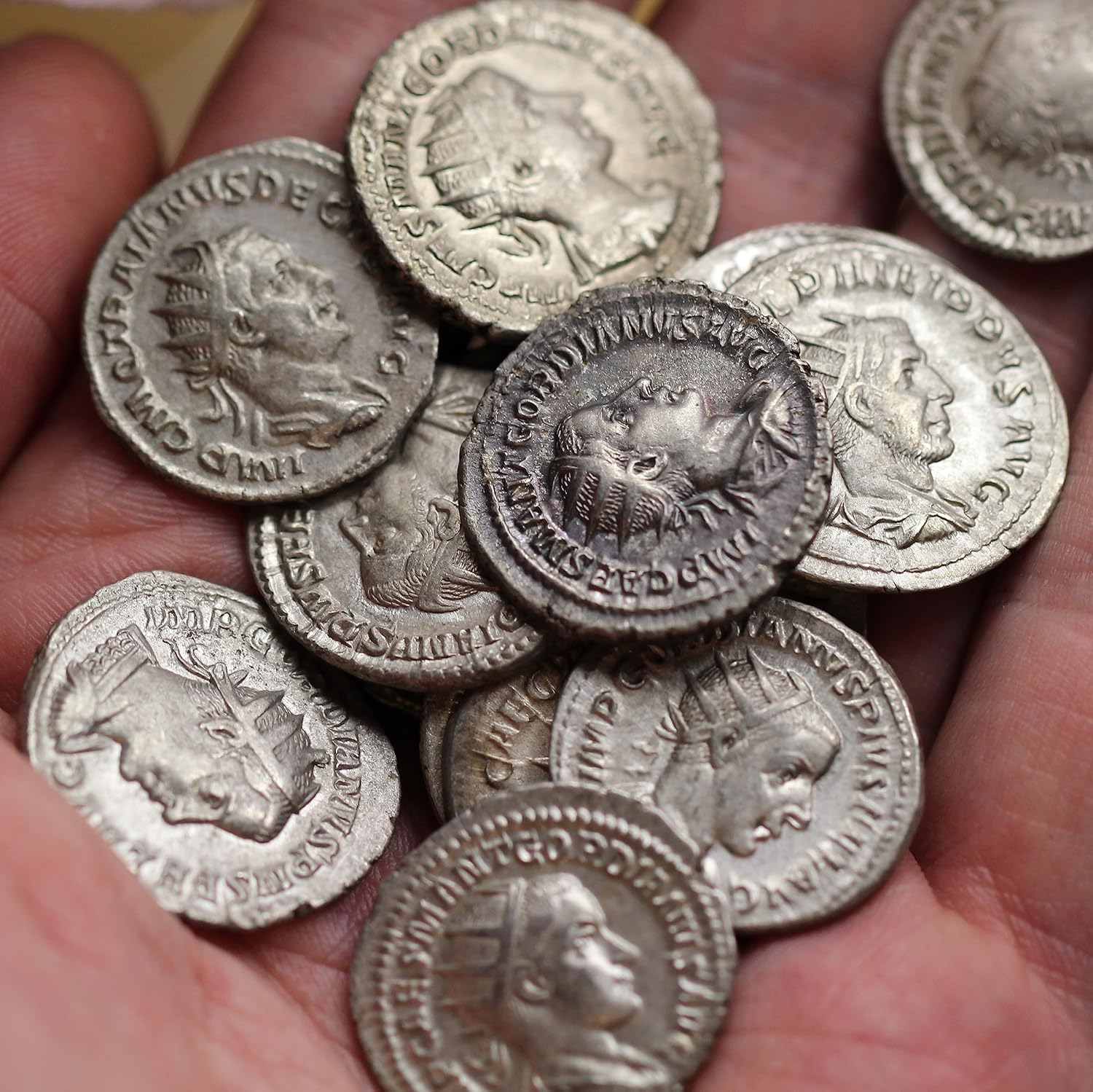 1700 Year Old Ancient Roman Empire Silver Double Denarius Coin